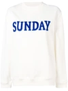 Alberta Ferretti Raimbow Week Sweatshirt In White,blue