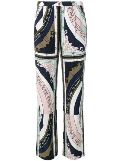 Tory Burch Constellation Printed Trousers In Multicolour
