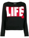 Moncler Life Rubberized Print Sweatshirt In Black