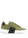 Philipp Plein Original Lo-top Sneakers In Green