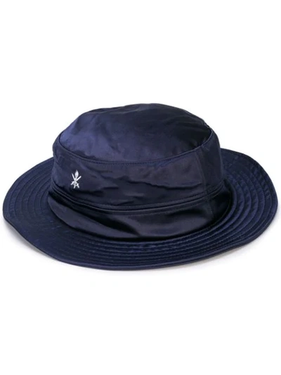 Opening Ceremony Satin Bucket Hat In Collegiate Navy