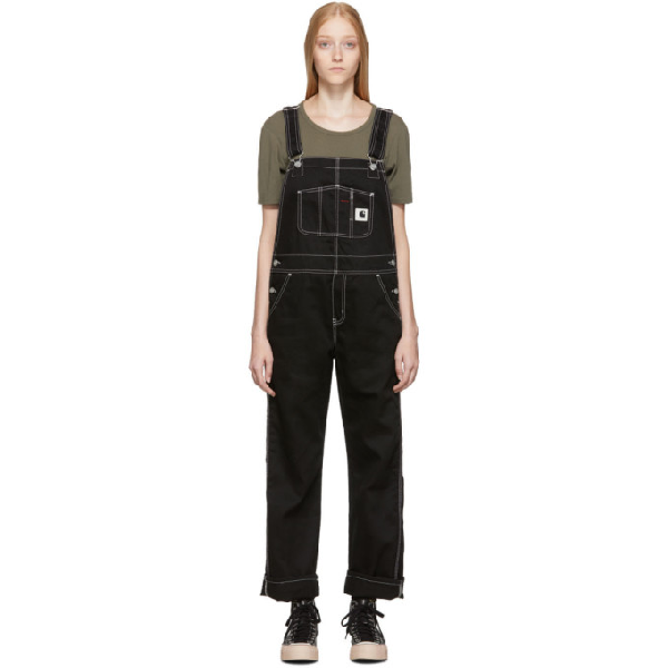Carhartt Work In Progress Black Bib Straight Overalls Modesens