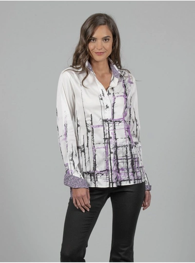 Robert Graham Women's Priscilla Metropolis Printed Shirt With Mother Of Pearl Buttons Size: S By  In Multicolor