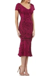 Js Collections Ribbon Embellished Midi Dress In Magenta