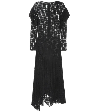 Isabel Marant toile Women's Vally Ruffled Lace Midi Dress In Black |  ModeSens