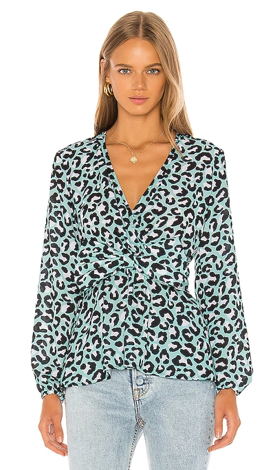 Resa Esme Top In Teal Cheetah