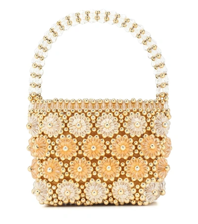 Shrimps Shelly Beaded Top Handle Bag In Gold
