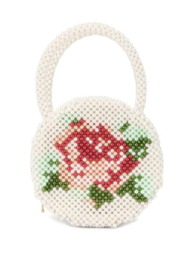 Shrimps Rosa Round Faux-pearl Bag In White