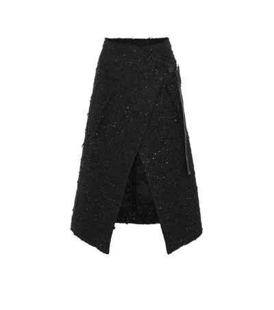 Moncler Genius 2 Moncler 1952 Tweed Midi Skirt In Black