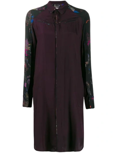 A.f.vandevorst Print Mix Shirt Dress In Purple