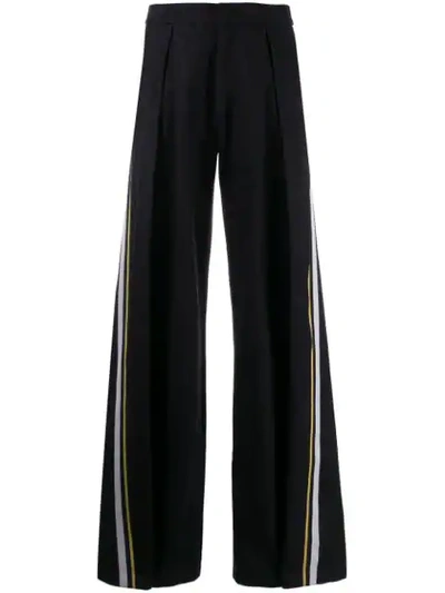 A.f.vandevorst Wide-leg Flared Trousers In Blue