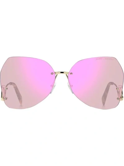 Marc Jacobs Mirrored Sunglasses In Rosa