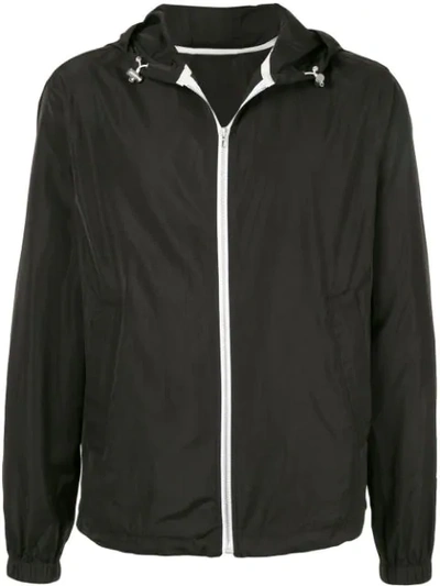 Ck Calvin Klein Zipped Hooded Jacket In Black