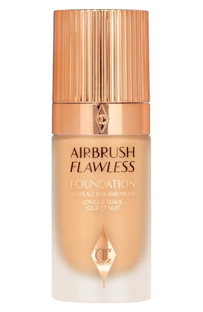 Charlotte Tilbury Airbrush Flawless Longwear Foundation 7.5 Warm In 7.5 Warm (medium Tan With Yellow Olive Undertones)