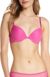 On Gossamer 'bump It Up' Underwire Push-up Bra In Peony Pk