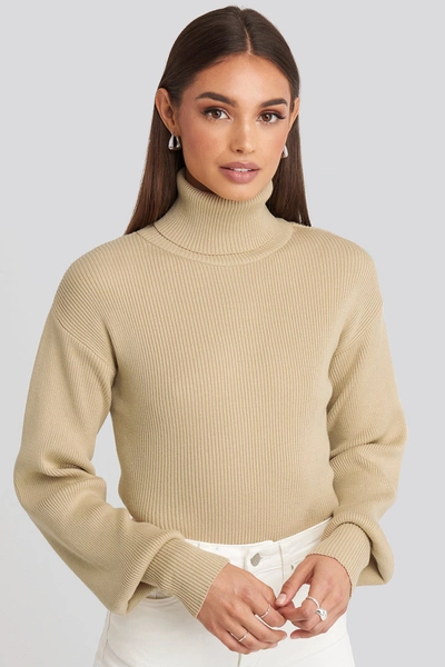 Hoss X Na-kd Drop Shoulder Sweater - Beige
