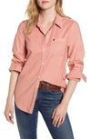 Alex Mill Standard Garment Dyed Oxford Shirt In City Pink