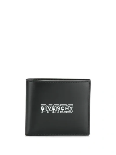 Givenchy Leather Billfold Wallet W/ Logo Detail In Black
