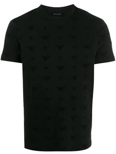 Emporio Armani T-shirt Mit Logo-print In Black