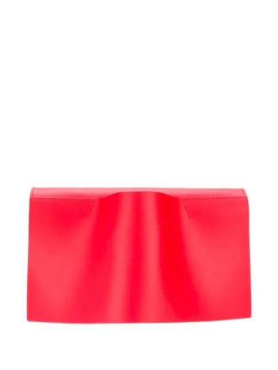 Venczel Vambrace Leather Clutch In Red