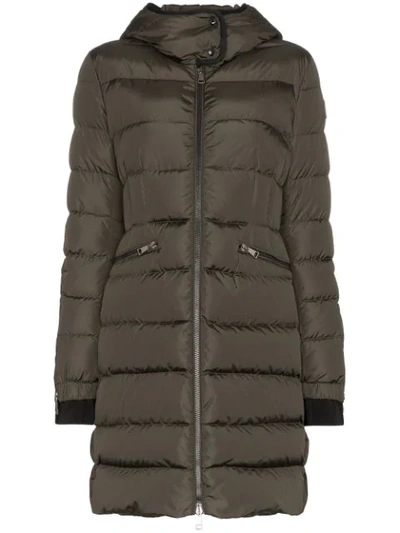 Moncler Betulong Quilted Feather Down Jacket In Green