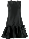 Victoria Beckham Kleid Mit Rüschensaum In Black