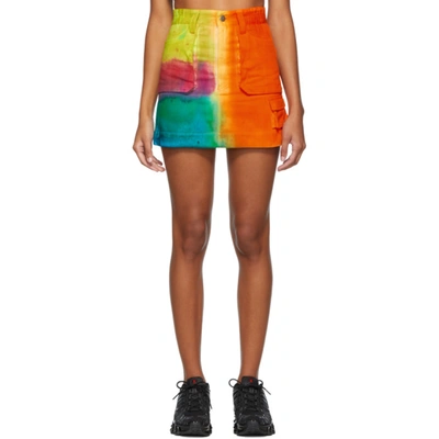 Agr Ssense Exclusive Multicolor Hand-dyed Miniskirt
