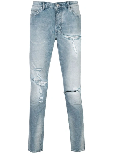 Ksubi Chitch Punk Trashed Skinny Fit Stretch Jeans In Philly Blue