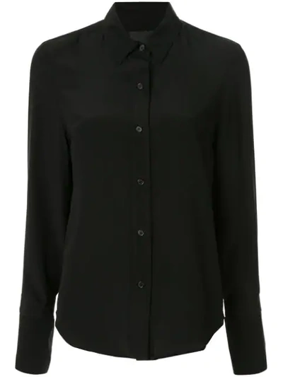 Nili Lotan Pointed Collar Shirt In Black