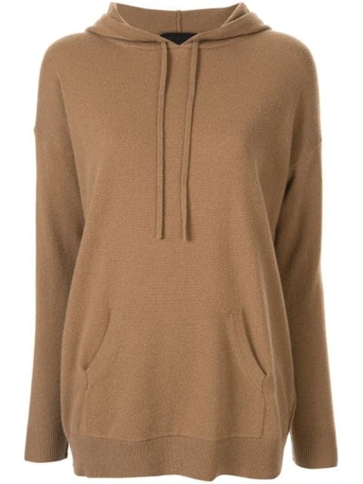 Nili Lotan Cashmere Relaxed-fit Hoodie In Brown