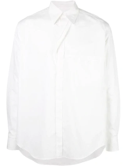 Yohji Yamamoto Front Pleats Shirt In White