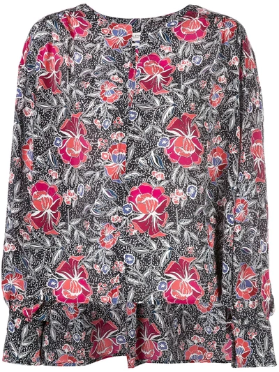 Isabel Marant Étoile All-over Print Blouse In Black