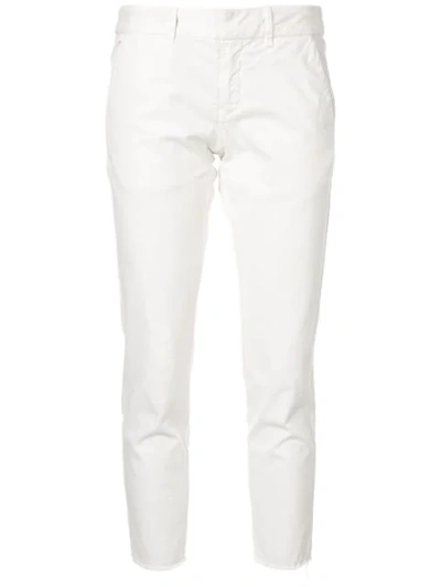 Nili Lotan Cropped Skinny-fit Trousers In White