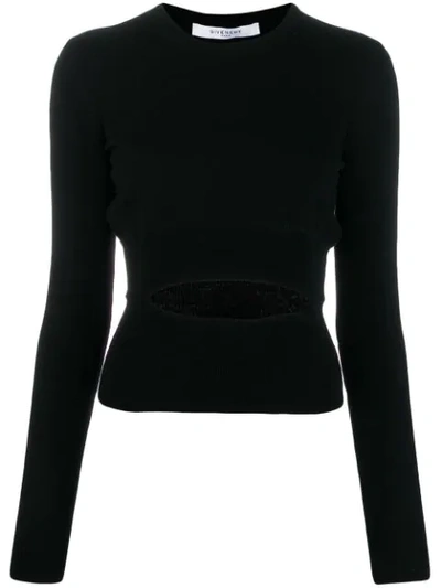 Givenchy Cut-out Detail Knitted Jumper In Black