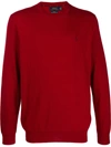 Polo Ralph Lauren Embroidered Logo Sweatshirt In Red