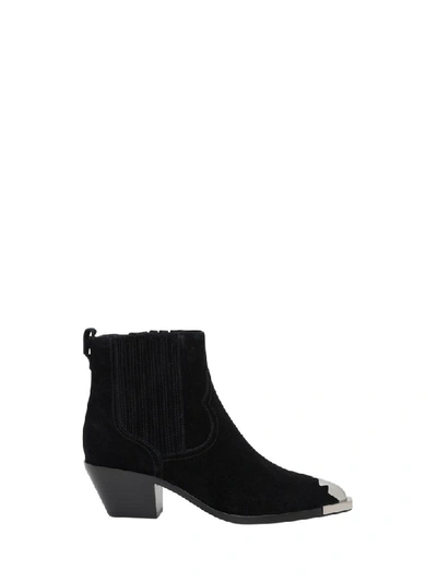 Ash Floyd Cowboy Ankle Boots In Nero