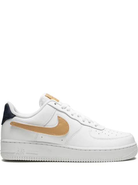 nike air force 1 low gold swoosh pack white