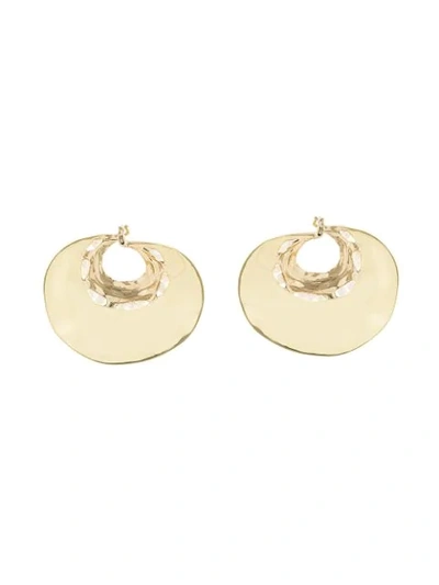 Ellery Ripple Mini Pearl Earrings In Gold