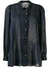 Forte Forte Sheer Long-sleeve Blouse In Notte