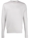 John Smedley Round Neck Jumper In Grey