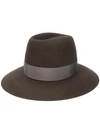 Borsalino Wide Brim Panama Hat In 0342 Braun