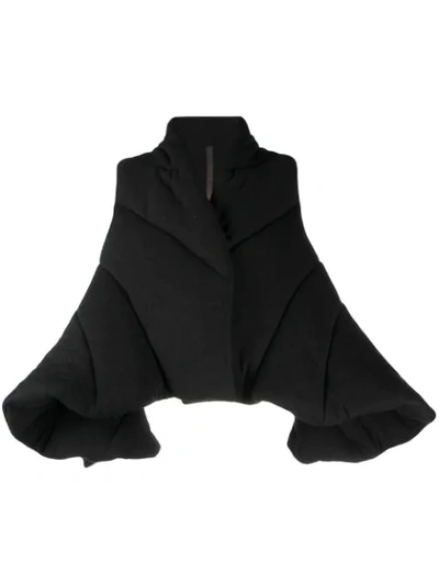 Rick Owens Colour Block Padded Jacket In Black