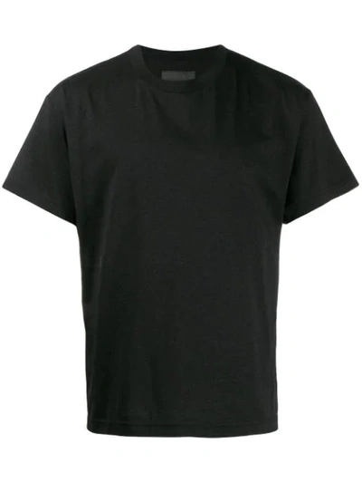 Fumito Ganryu Embroidered Cotton T-shirt In Black