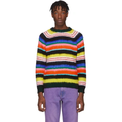 Agr Ssense Exclusive Multicolor Brushed Mohair Striped Sweater