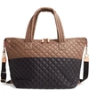 Mz Wallace Large Sutton Bag In Fawn Black Colorblock