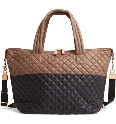 Mz Wallace Large Sutton Bag In Fawn Black Colorblock