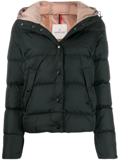 Moncler Hooded Puffer Jacket In 999 Black