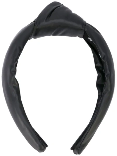 Lele Sadoughi Knotted Headband In Schwarz