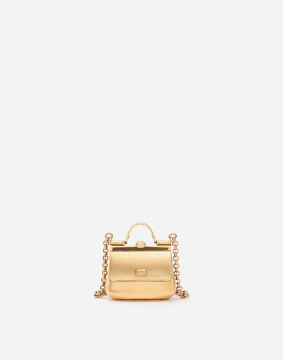 Dolce & Gabbana Metal Micro-bag In Gold