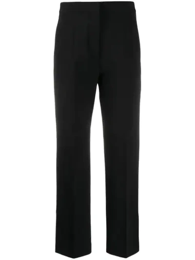 Stella Mccartney Contrast Trim Cropped Trousers In Black